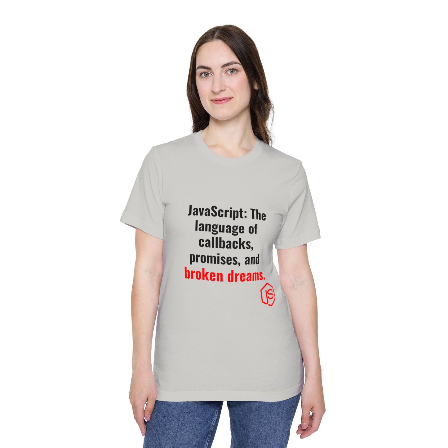 JavaScript: The Language of Callbacks, Promises, and Broken Dreams | Funny Coding T-Shirt for Developers | Usha Creations