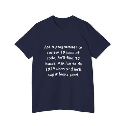 Code Review Irony Programmer Humor T Shirt | Developer Meme Tees | Usha Creations