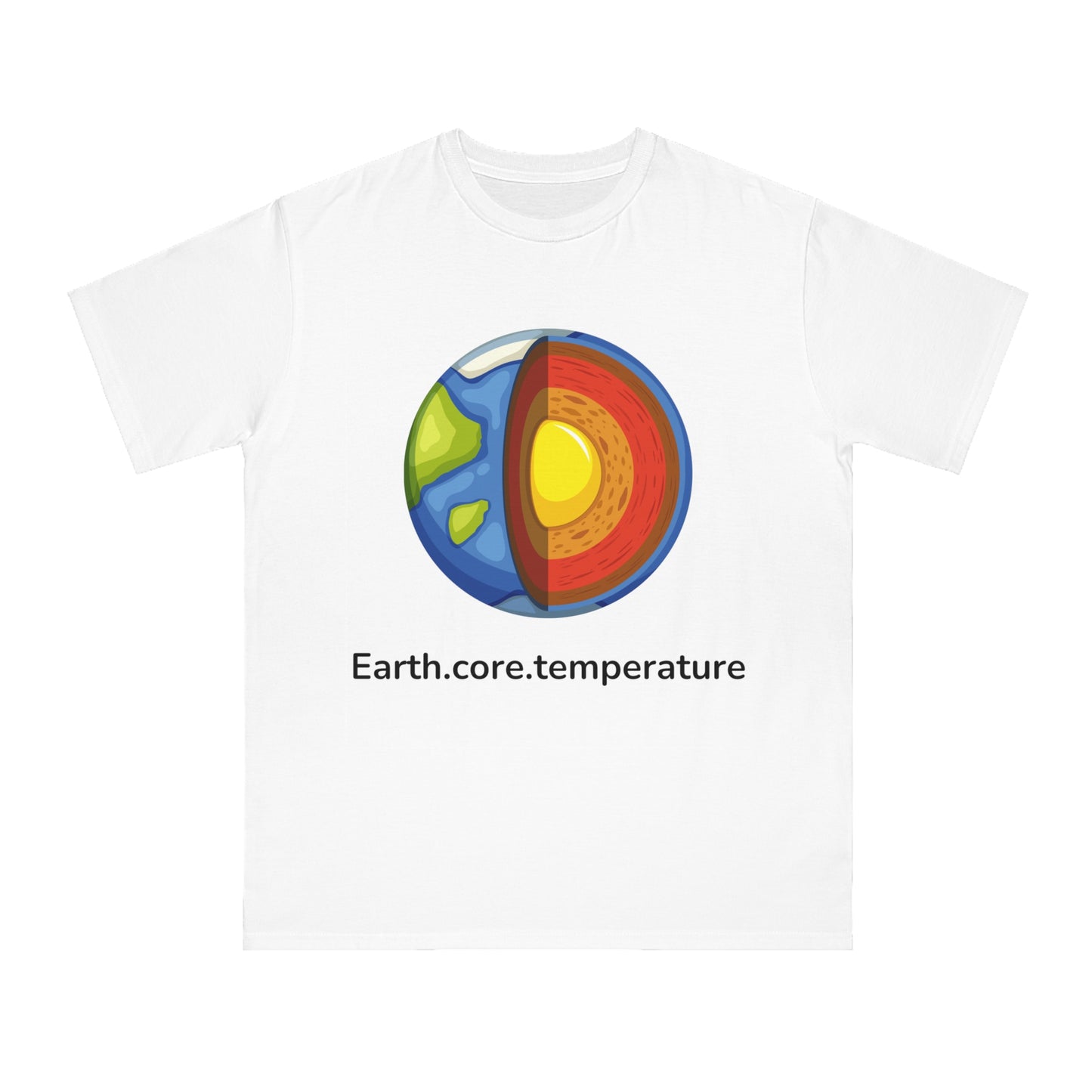 Earth.core.temperature Tee | Geo-Code Energy Shirt | Usha Creations