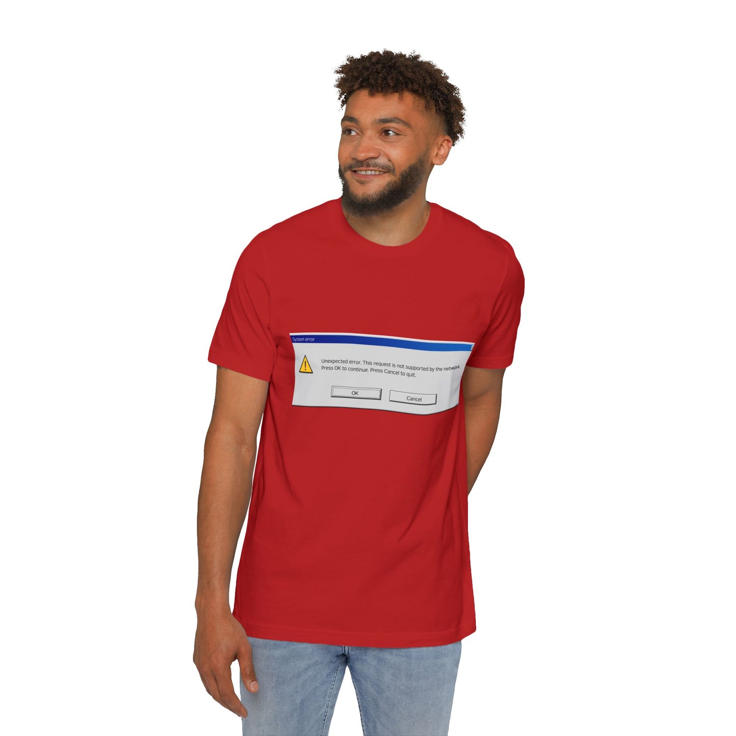 Unexpected Error Alert T-Shirt | Tech Humor | Classic Windows Message