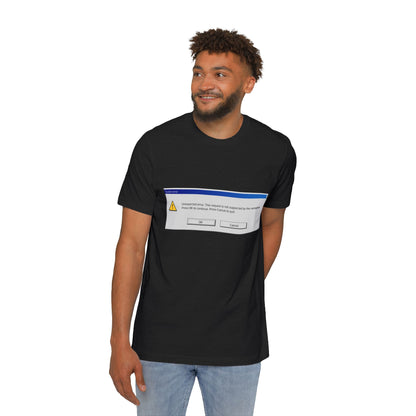 Unexpected Error Alert T-Shirt | Tech Humor | Classic Windows Message