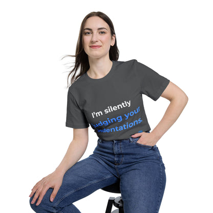 I’m Silently Judging Your Indentations | Funny Python Developer T-Shirt | Usha Creations