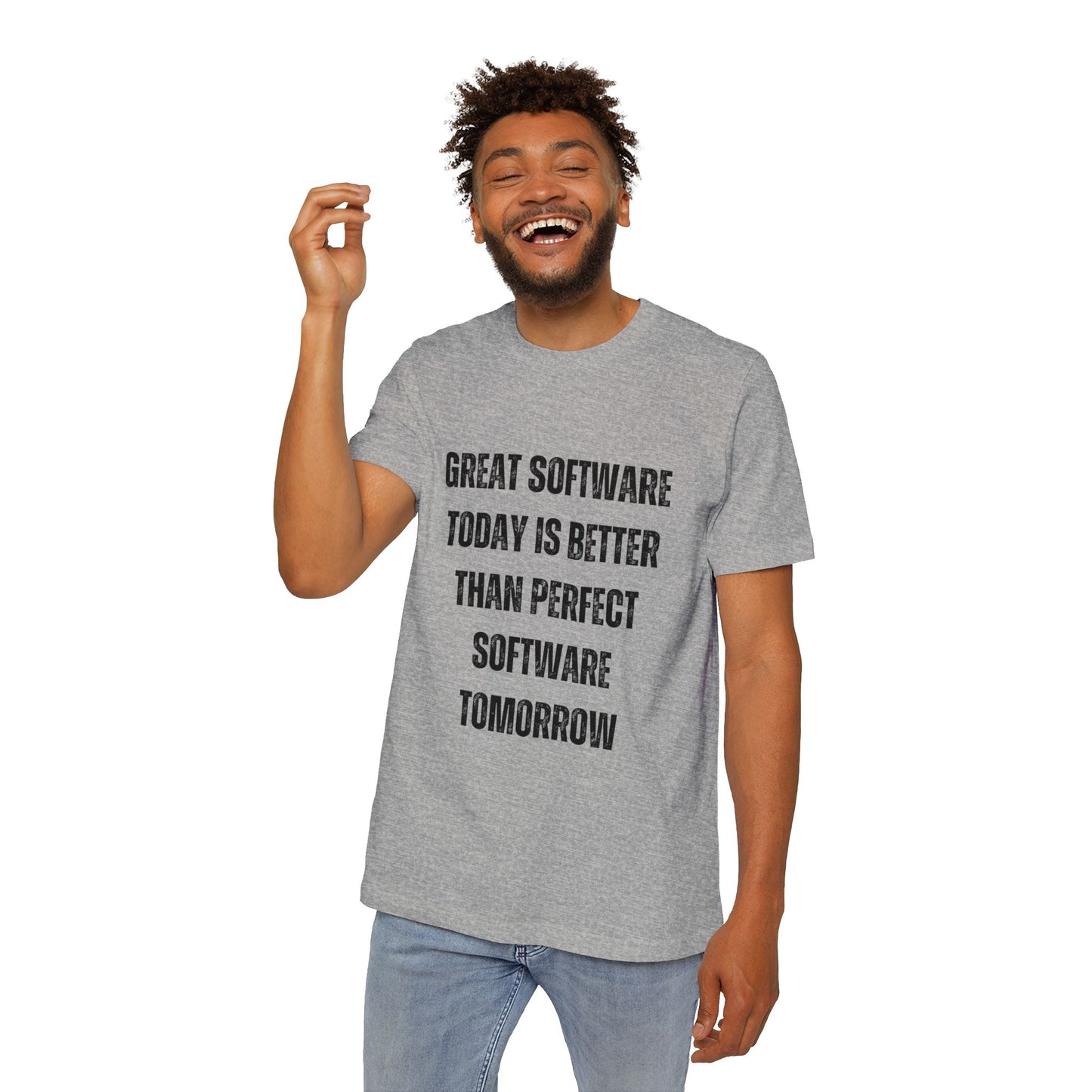 Great Software Today Is Better Than Perfect Software Tomorrow | Developer T-Shirt | Inspirational Programmer Tee | Usha Creations