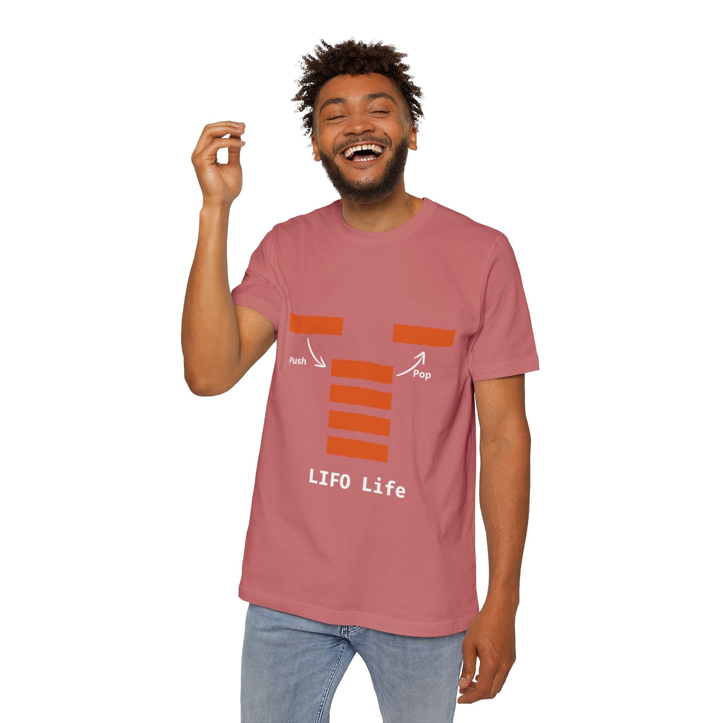 LIFO Life | Stack Data Structure T-Shirt | DSA Apparel | Interview Series | Usha Creations