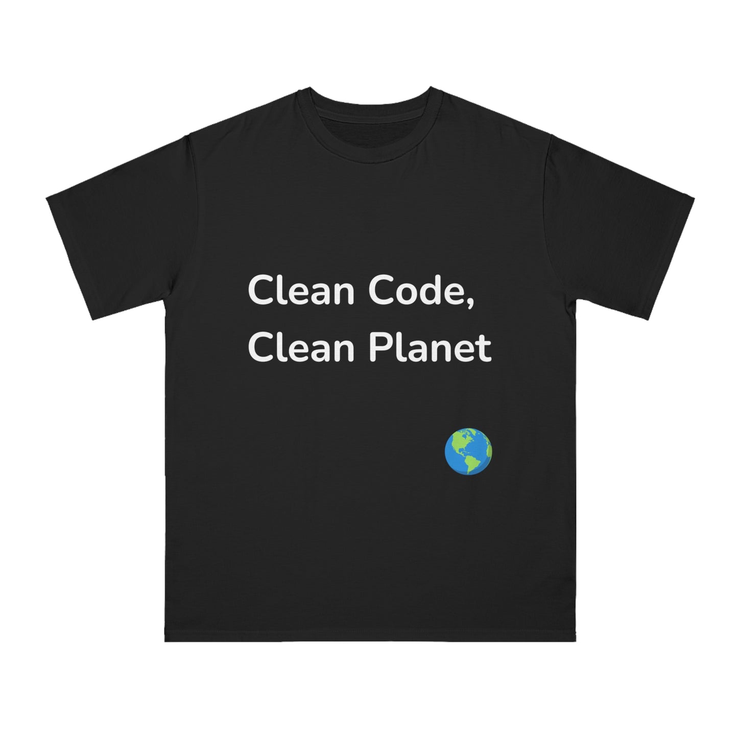 Clean Code, Clean Planet Eco Dev T-Shirt | Green Tech Tee | Usha Creations