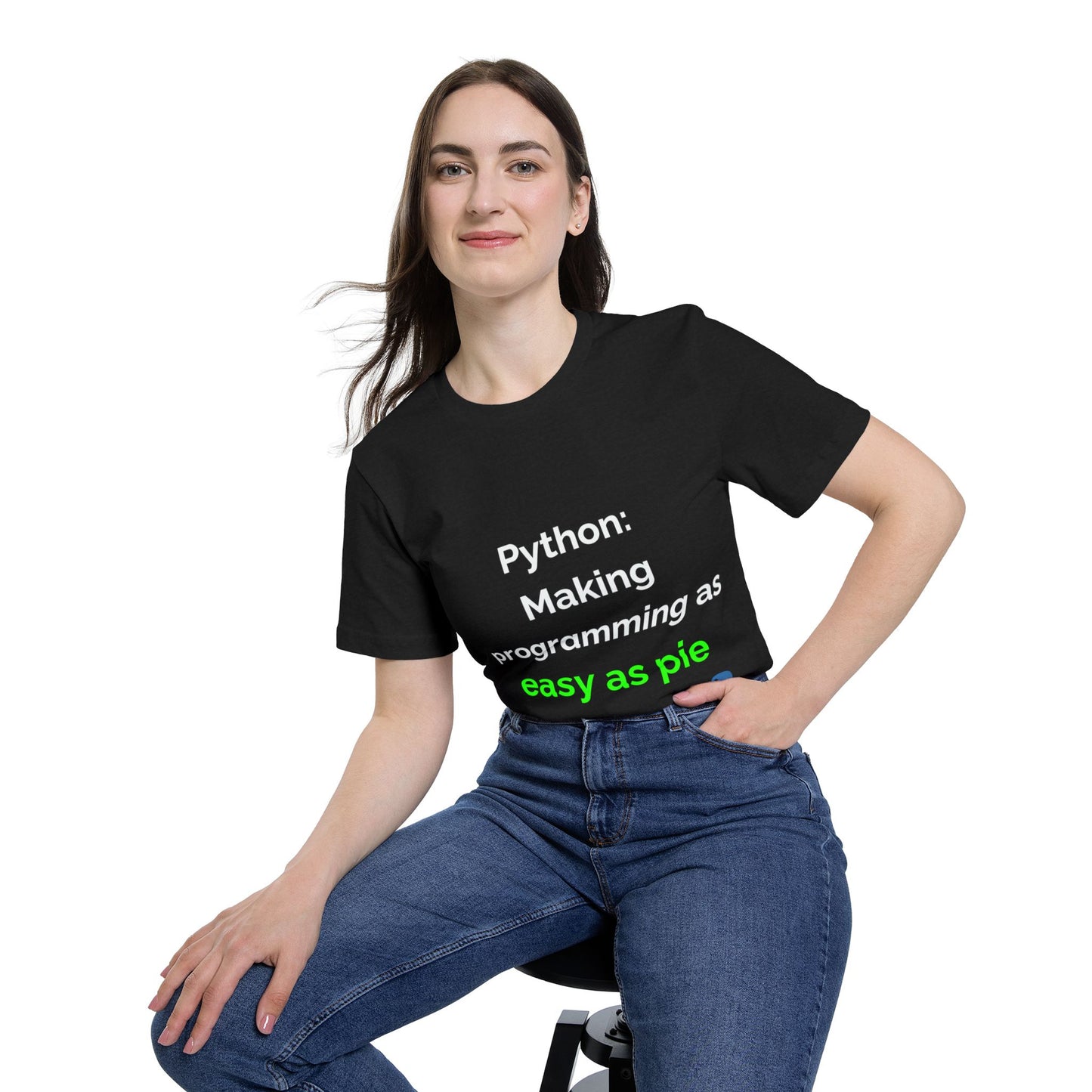 Python: Making Programming as Easy as Pie | Funny Python Developer T-Shirt | Usha Creations