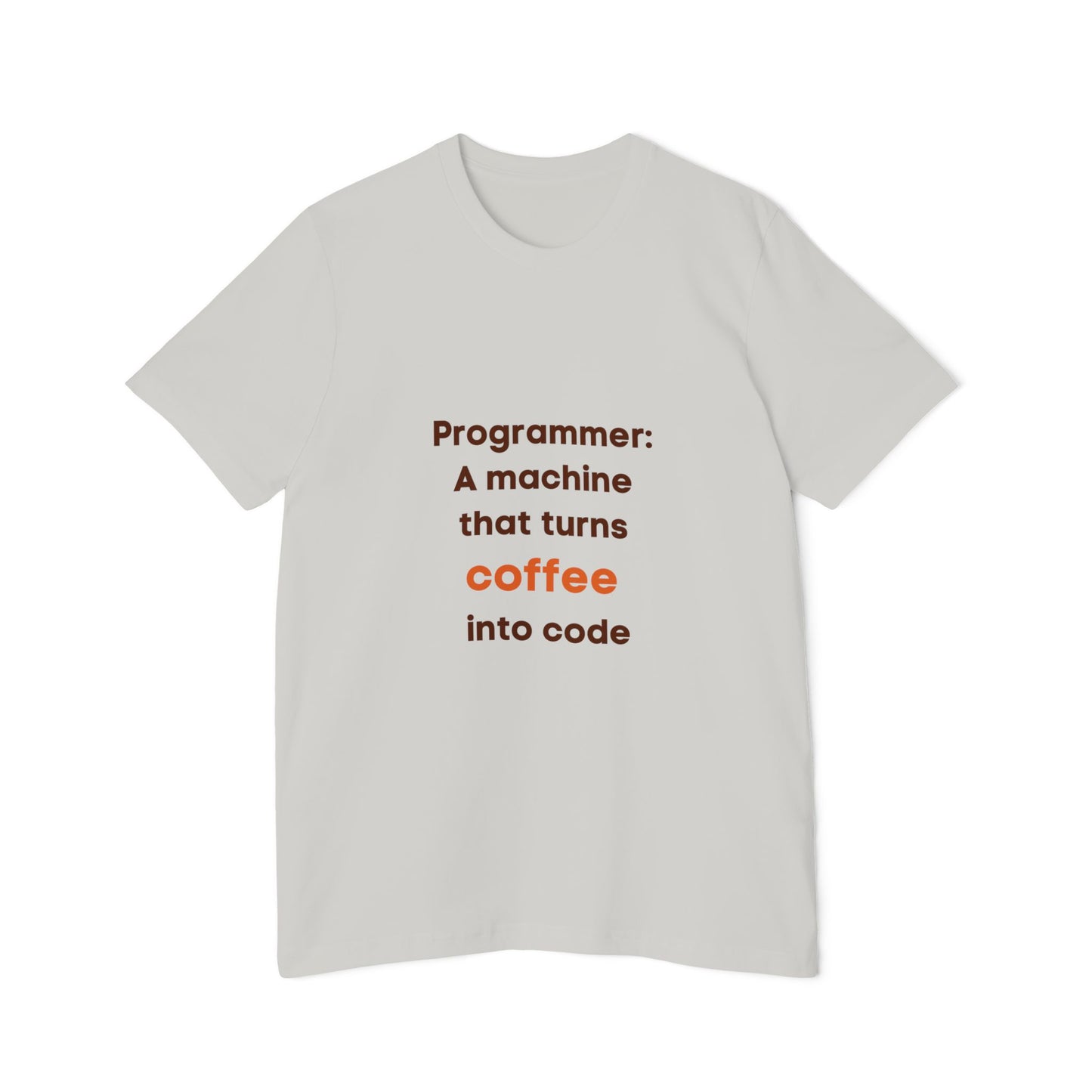 Programmer: A Machine That Turns Coffee into Code | Funny Tech T-Shirt for Developers | Usha Creations