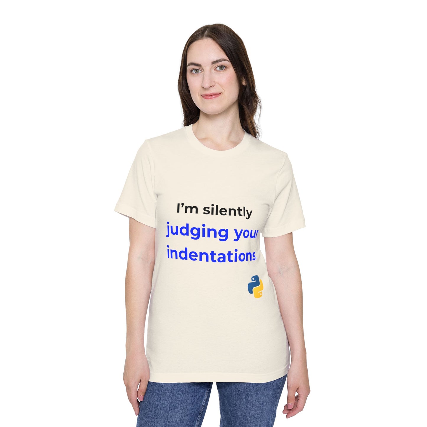 I’m Silently Judging Your Indentations | Funny Python Developer T-Shirt | Usha Creations