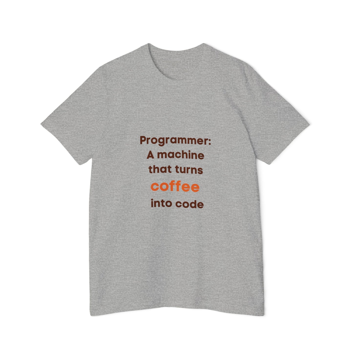 Programmer: A Machine That Turns Coffee into Code | Funny Tech T-Shirt for Developers | Usha Creations