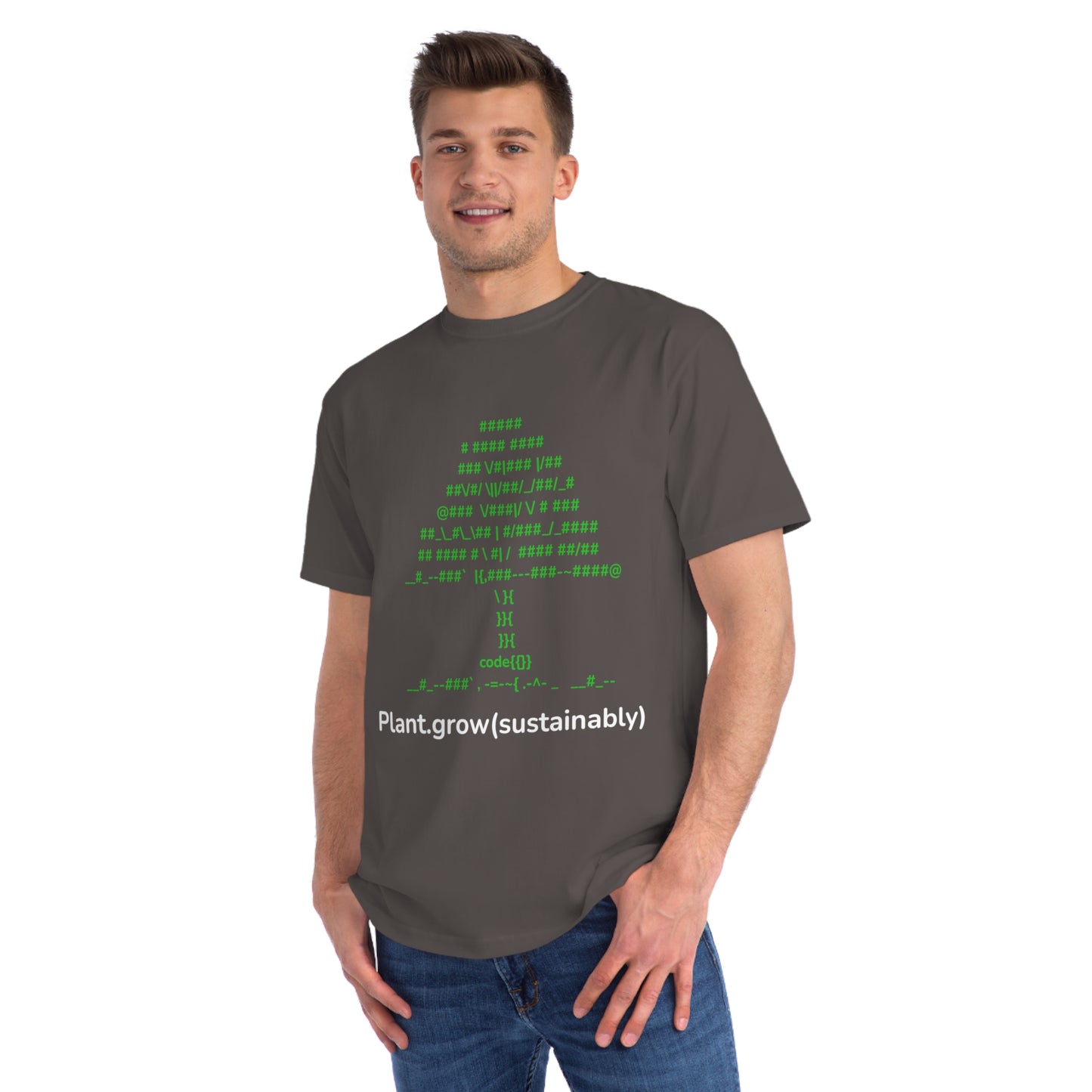 ASCII Tree Eco Code Tee | Plant.grow(sustainably) Shirt | Usha Creations