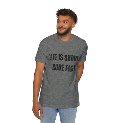 Life is Short, Code Fast T-Shirt - Motivational Programmer Tee