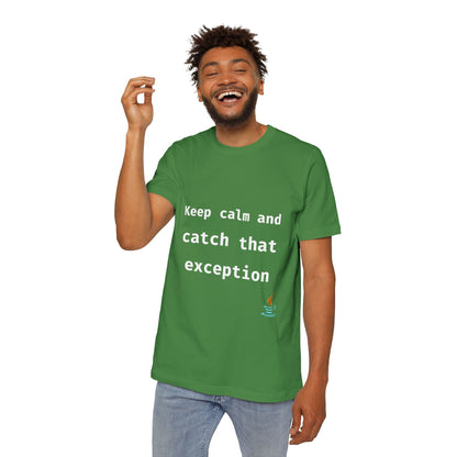 Keep Calm and Catch That Exception | Java Programming T-Shirt | Funny Developer Shirt | Usha Creations