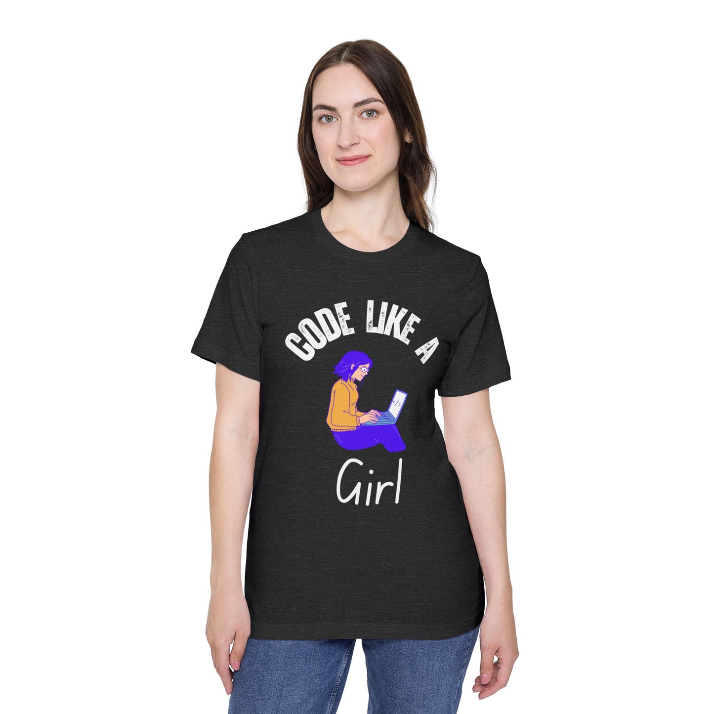 Code Like a Girl T-Shirt - Empowering Women in Tech Tee