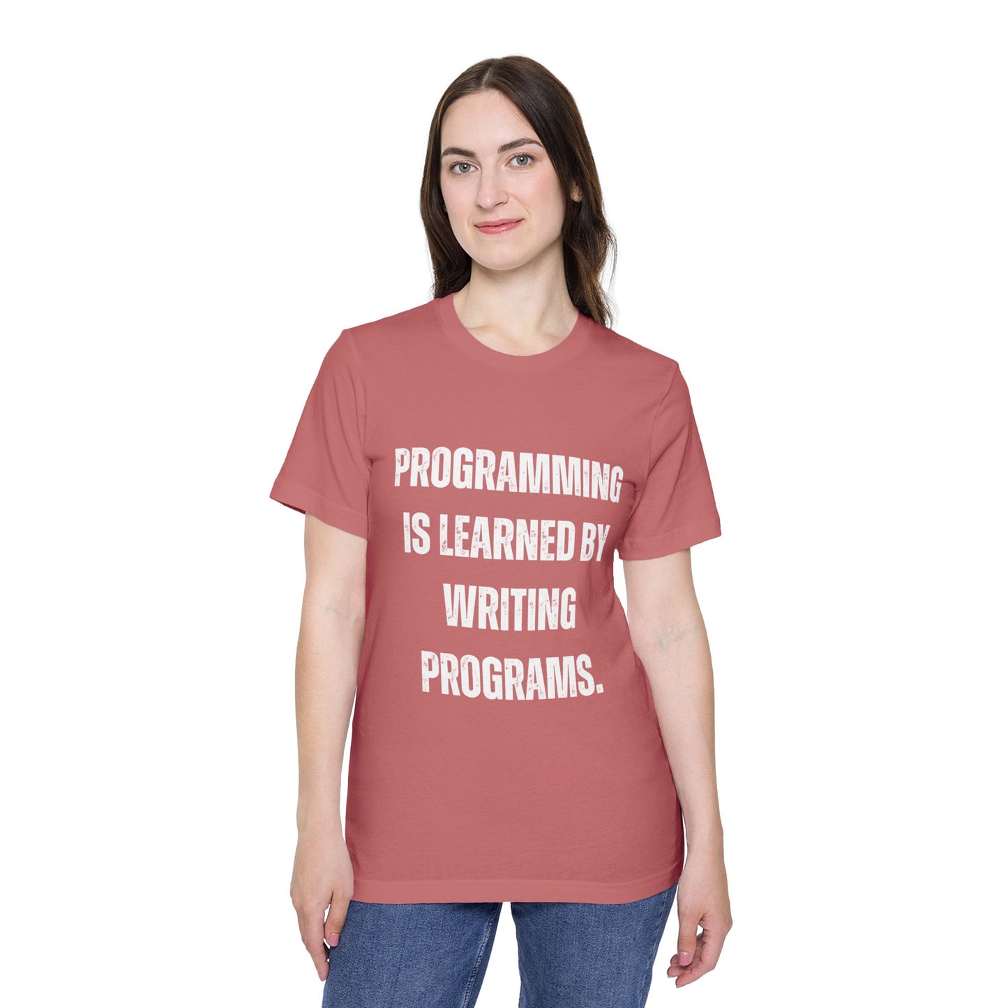 Programming Is Learned by Writing Programs | Inspirational Developer T-Shirt | Coding Quote Tee | Usha Creations