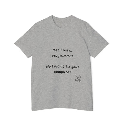 Programmer Not IT Support Humor Tech T Shirt | Coder Life Meme Tees | Usha Creations