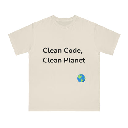 Clean Code, Clean Planet Eco Dev T-Shirt | Green Tech Tee | Usha Creations