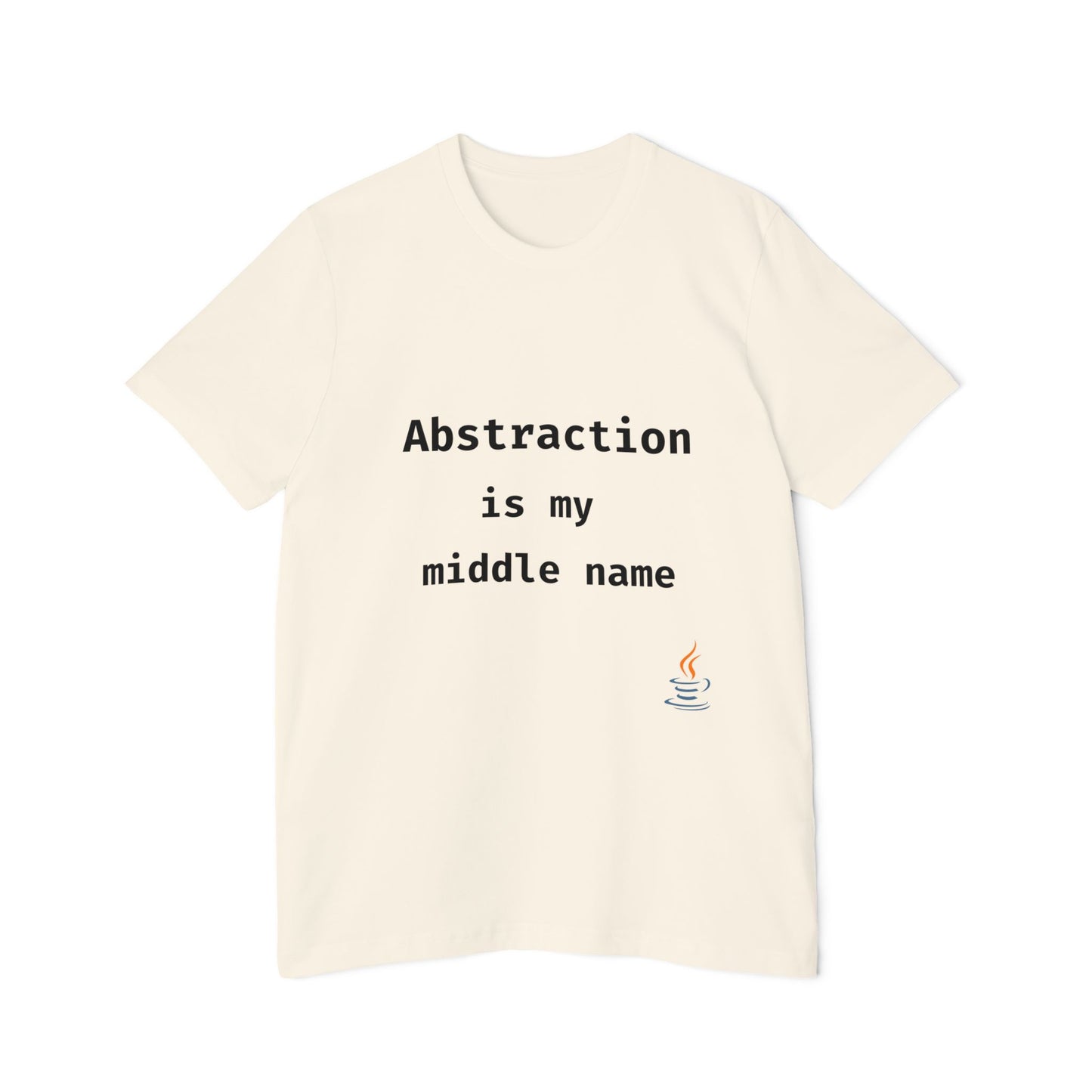 Abstraction Is My Middle Name | Java Developer T-Shirt | Funny Programmer Shirt | Usha Creations