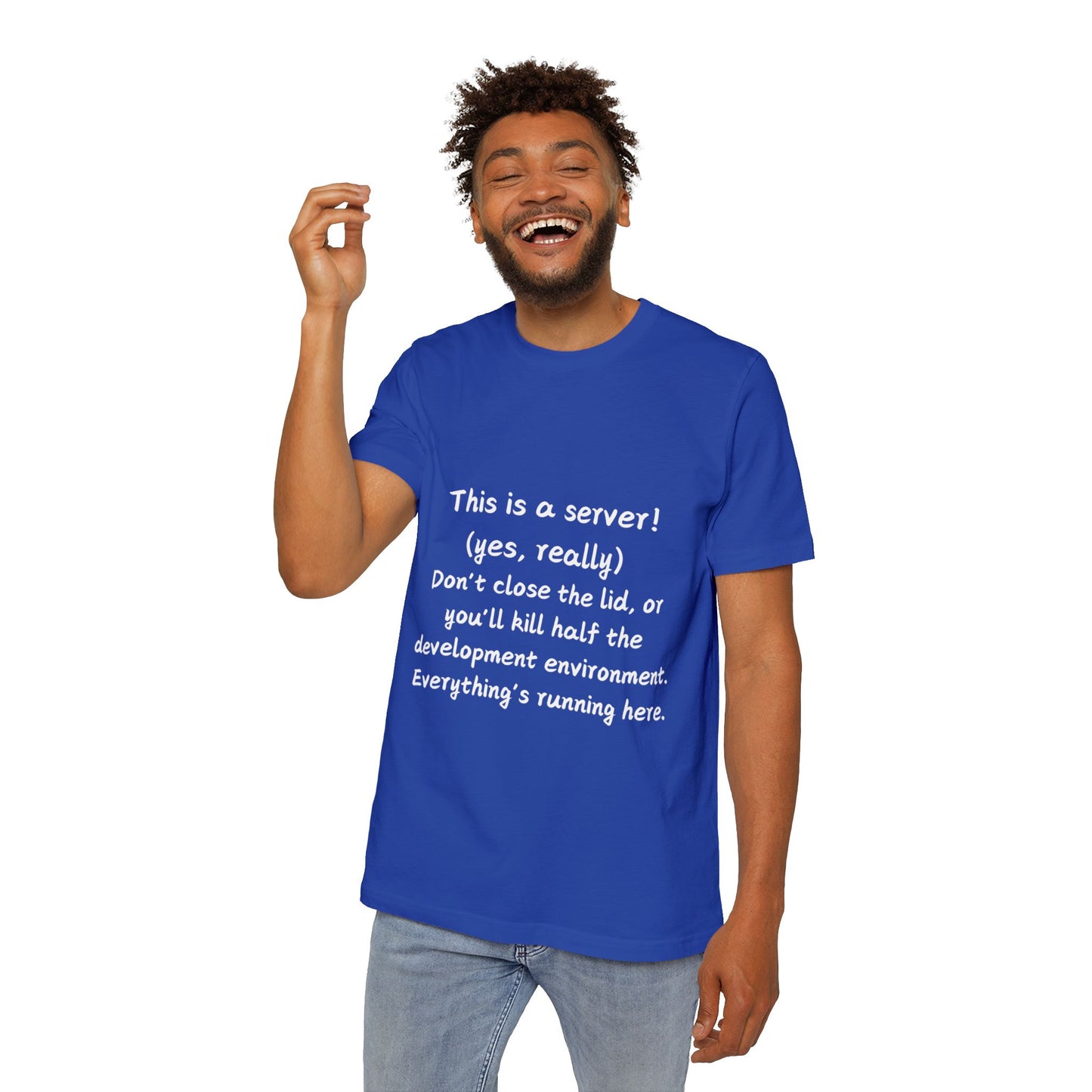 Laptop Server Dev Environment Humor T Shirt | Tech Setup Meme Tees | Usha Creations