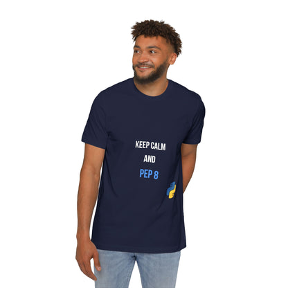 Keep Calm and PEP 8 | Funny Python Programming T-Shirt | Usha Creations