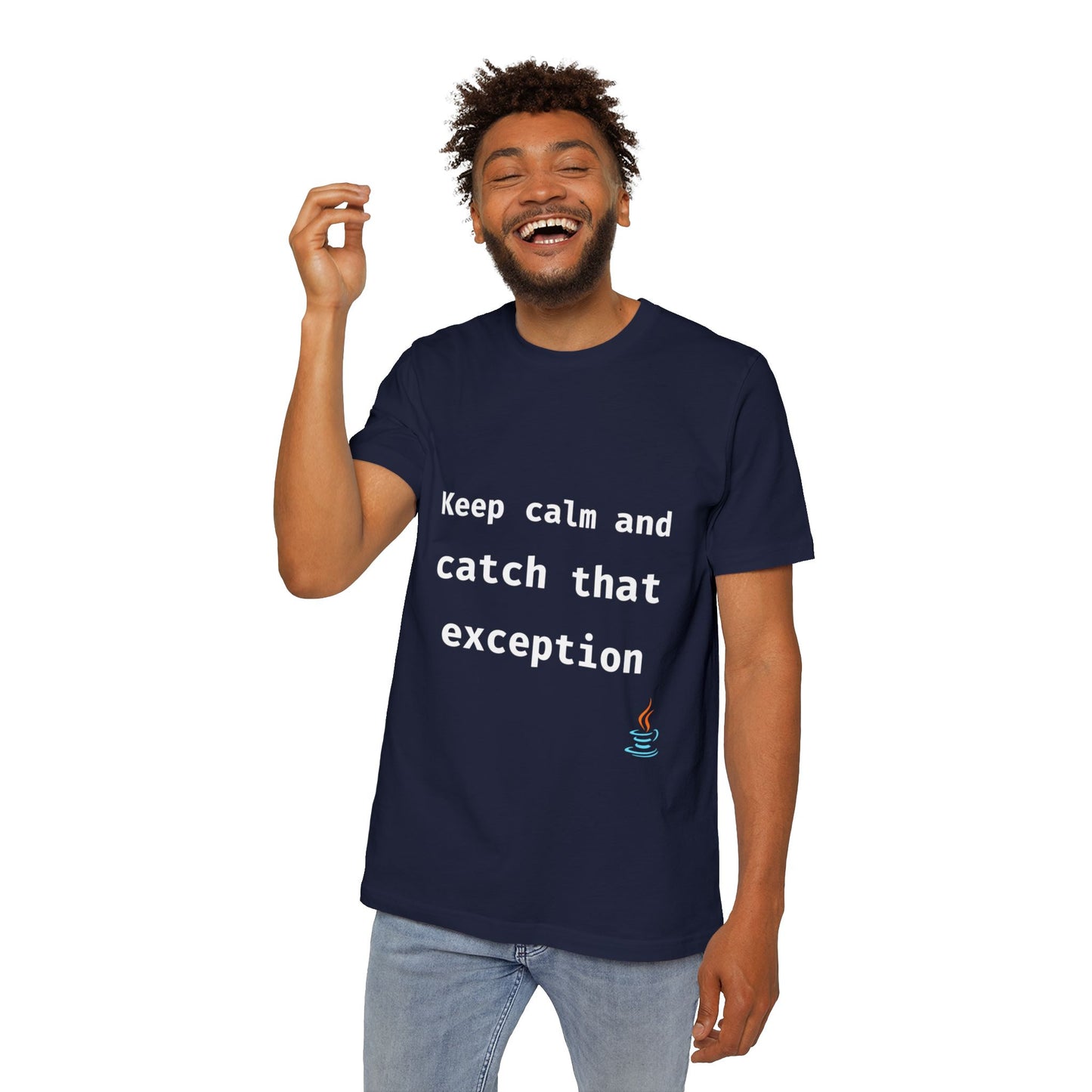 Keep Calm and Catch That Exception | Java Programming T-Shirt | Funny Developer Shirt | Usha Creations