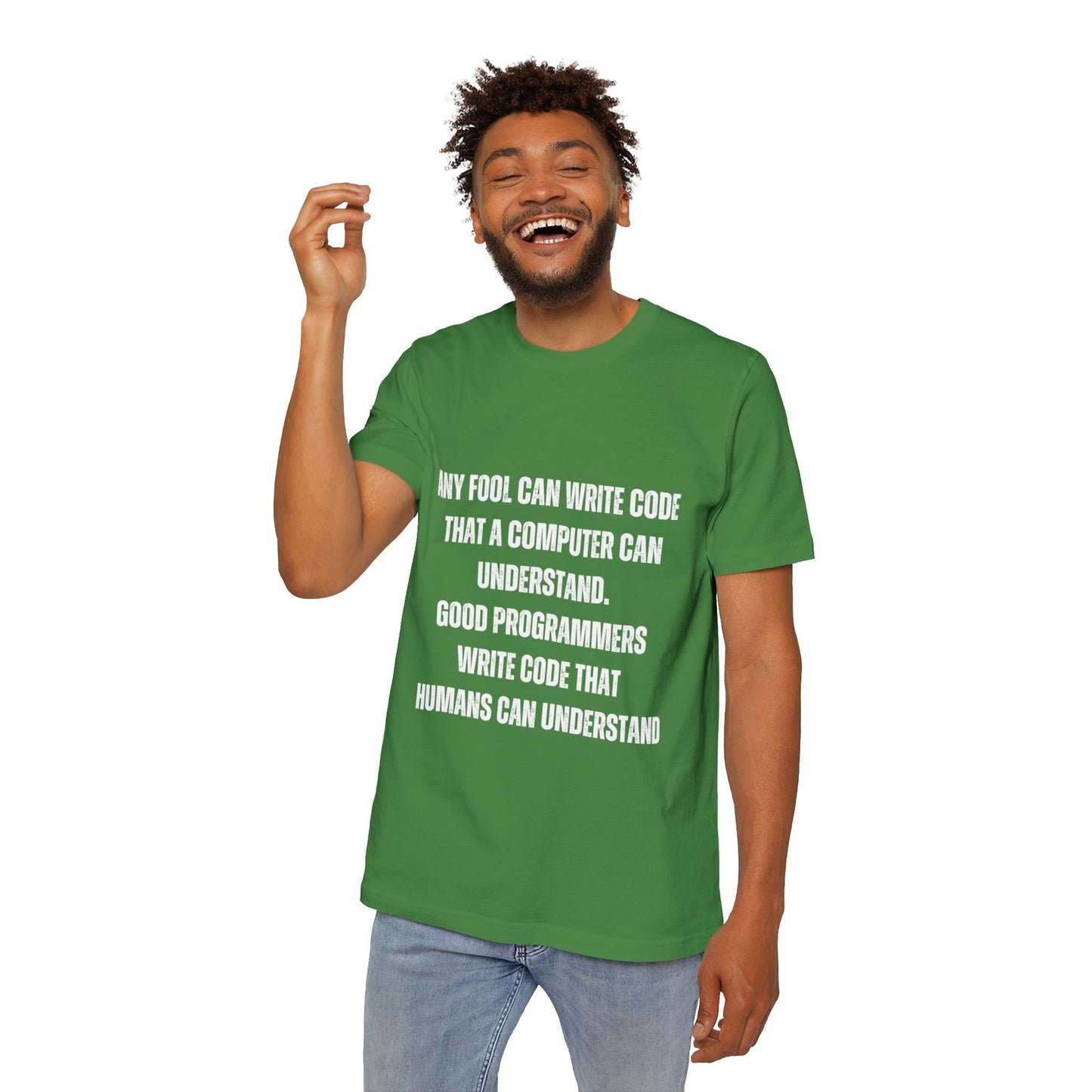 Any Fool Can Write Code That a Computer Can Understand | Inspirational Programmer T-Shirt | Coding Quote Tee | Usha Creations