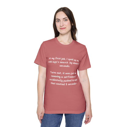 Accidental Debug Hero Web Dev Humor T Shirt | Coding Mistake Meme Tees | Usha Creations