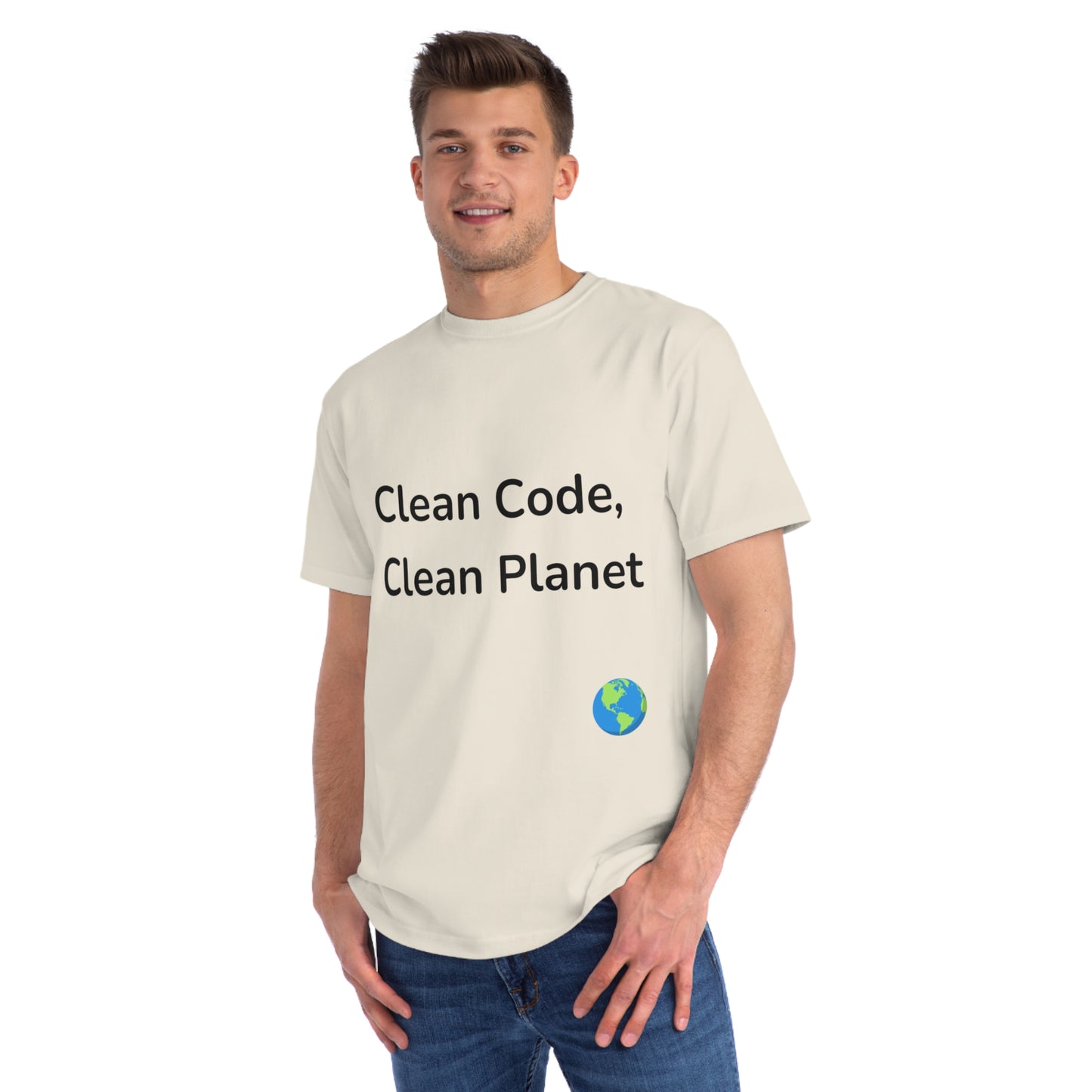 Clean Code, Clean Planet Eco Dev T-Shirt | Green Tech Tee | Usha Creations