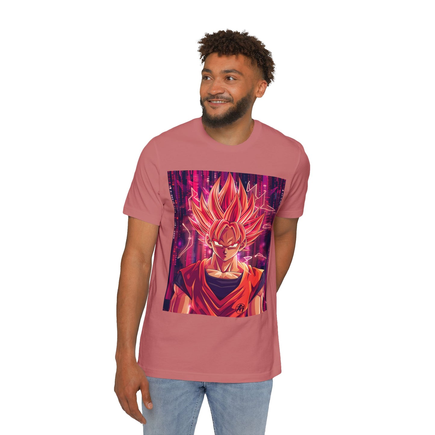 Goku Powering Up with Code Tee – Super Saiyan Coder Edition