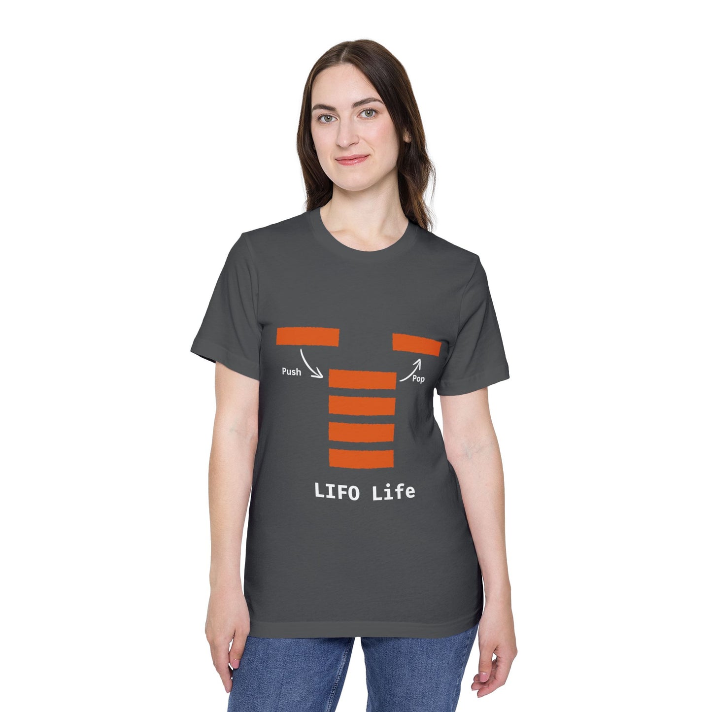 LIFO Life | Stack Data Structure T-Shirt | DSA Apparel | Interview Series | Usha Creations