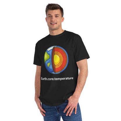 Earth.core.temperature Tee | Geo-Code Energy Shirt | Usha Creations