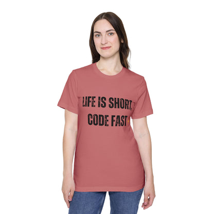 Life is Short, Code Fast T-Shirt - Motivational Programmer Tee