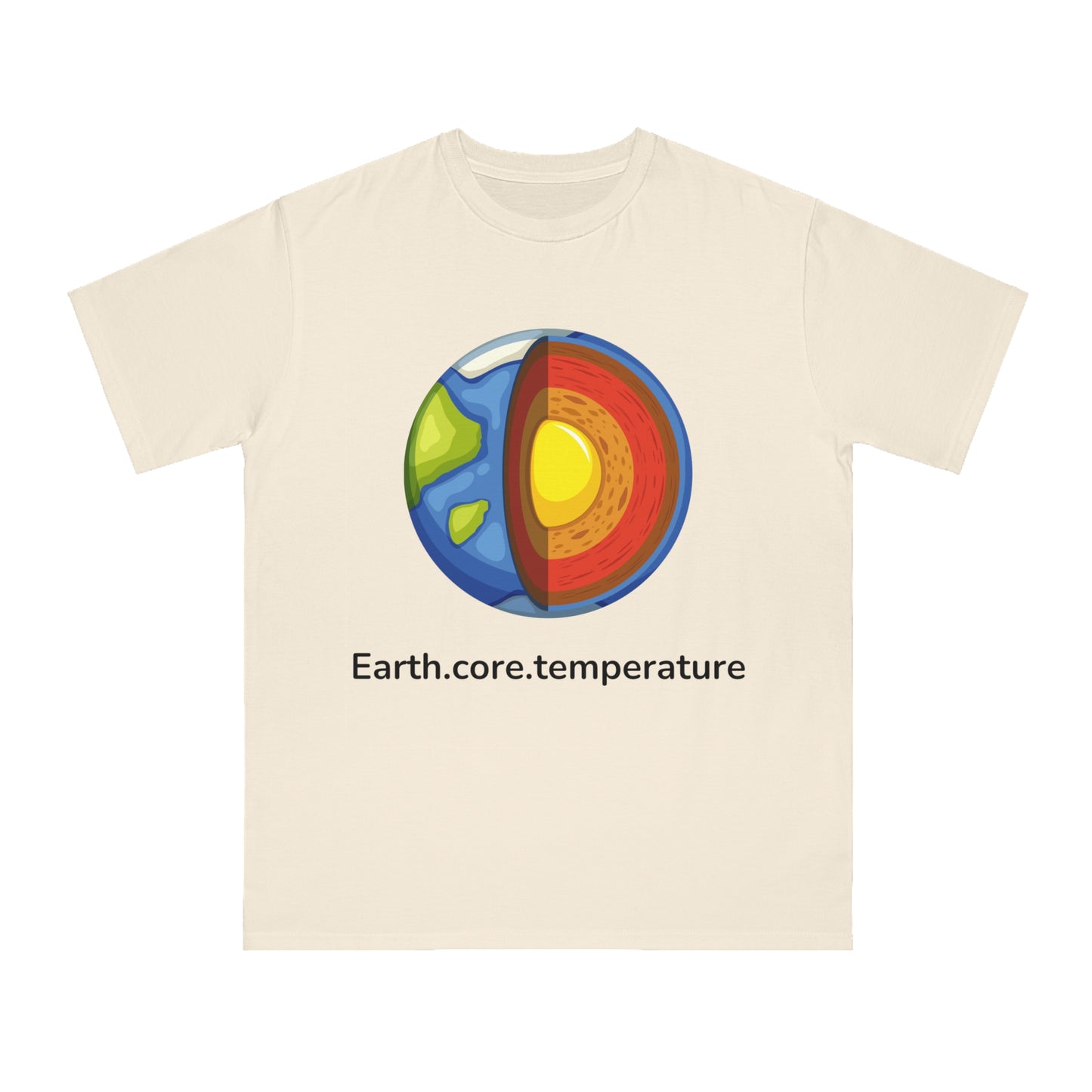 Earth.core.temperature Tee | Geo-Code Energy Shirt | Usha Creations