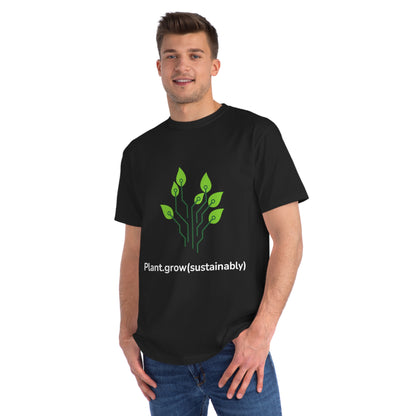 Plant.grow(sustainably) Eco Dev Tee | Green Code Shirt | Usha Creations