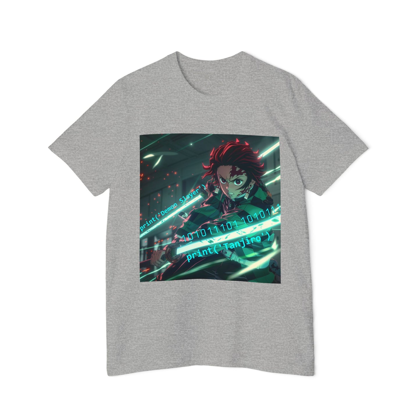 Tanjiro’s Cyber Sword Tee – Digital Demon Slayer Edition