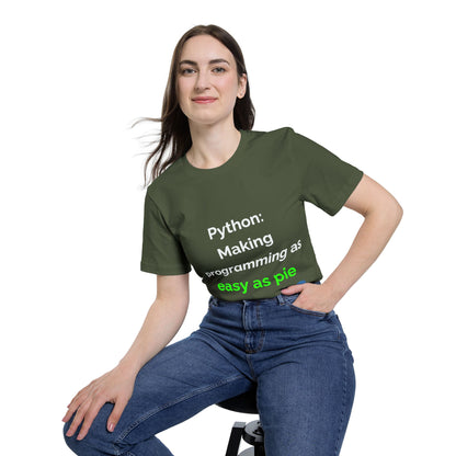 Python: Making Programming as Easy as Pie | Funny Python Developer T-Shirt | Usha Creations