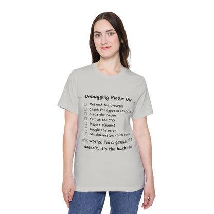 Frontend Debugging Mode Web Dev Humor T Shirt | CSS Battle Meme Tees | Usha Creations