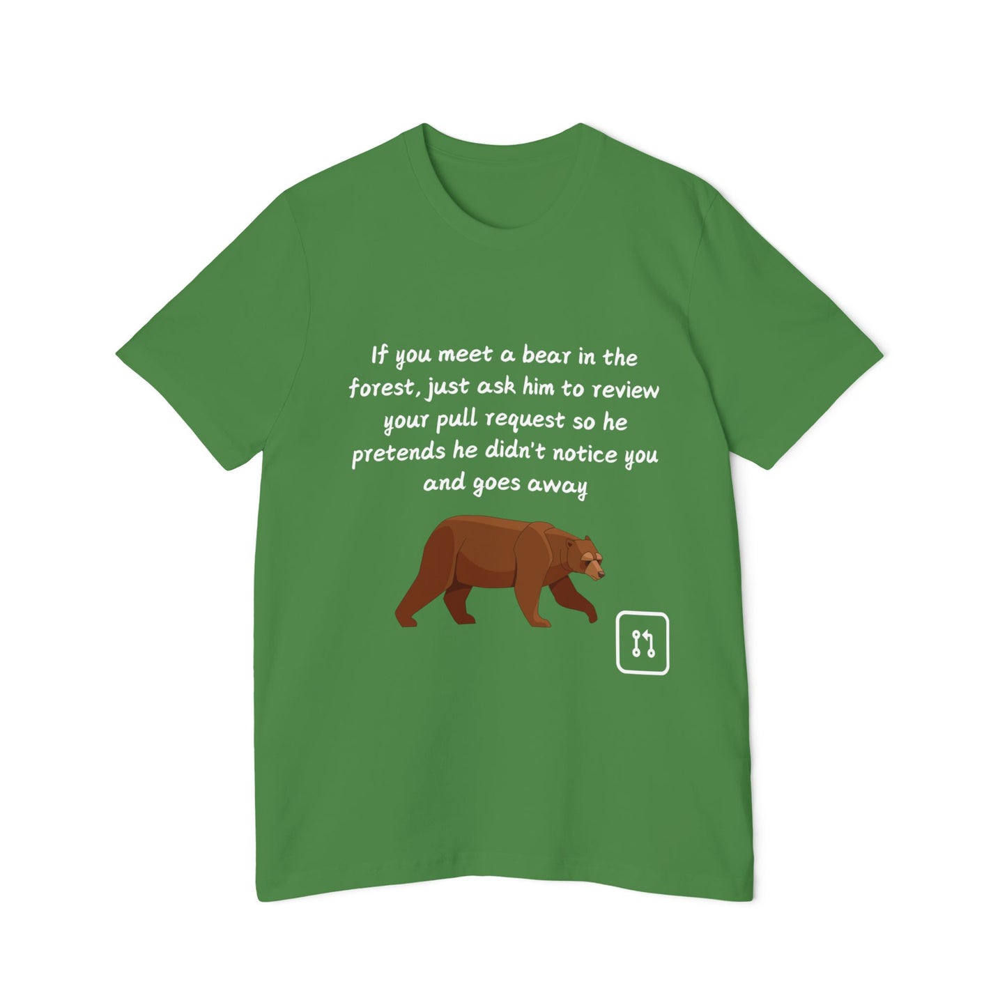 Bear Pull Request Review Developer Humor T Shirt | Coding Wildlife Meme Tees | Usha Creations