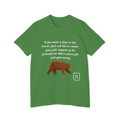 Bear Pull Request Review Developer Humor T Shirt | Coding Wildlife Meme Tees | Usha Creations