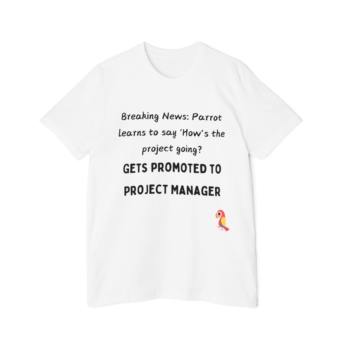 PM Parrot T-Shirt | Project Manager Pattern 2024 | Programming Status Humor | Usha Creations