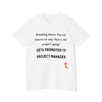 PM Parrot T-Shirt | Project Manager Pattern 2024 | Programming Status Humor | Usha Creations