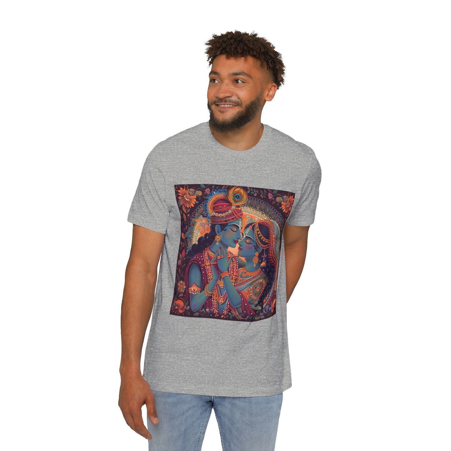 Divine Love Radha Krishna T-Shirt | Spiritual Design