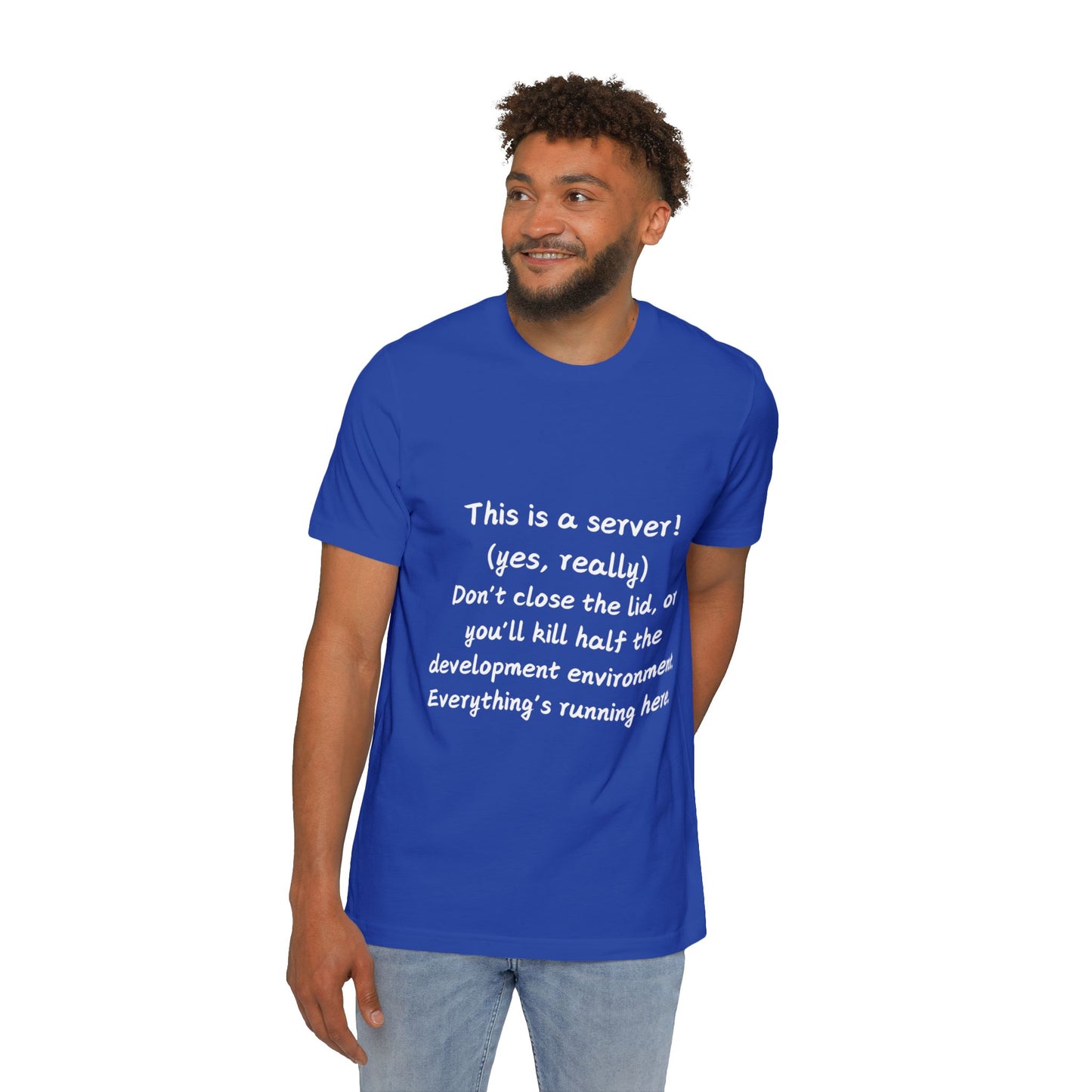 Laptop Server Dev Environment Humor T Shirt | Tech Setup Meme Tees | Usha Creations