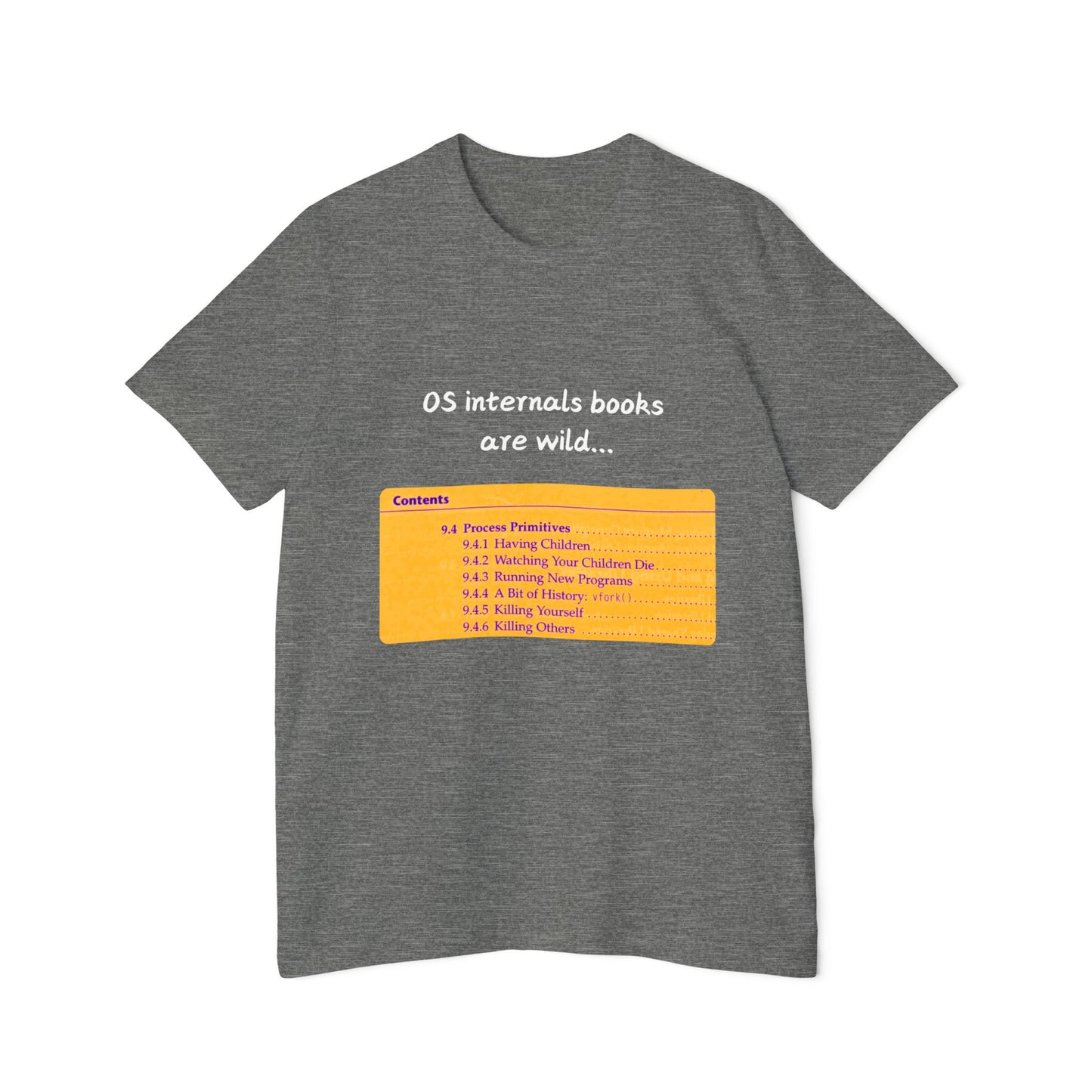 OS Internals Dark Humor Tech T Shirt | Computer Science Meme Tees | Usha Creations