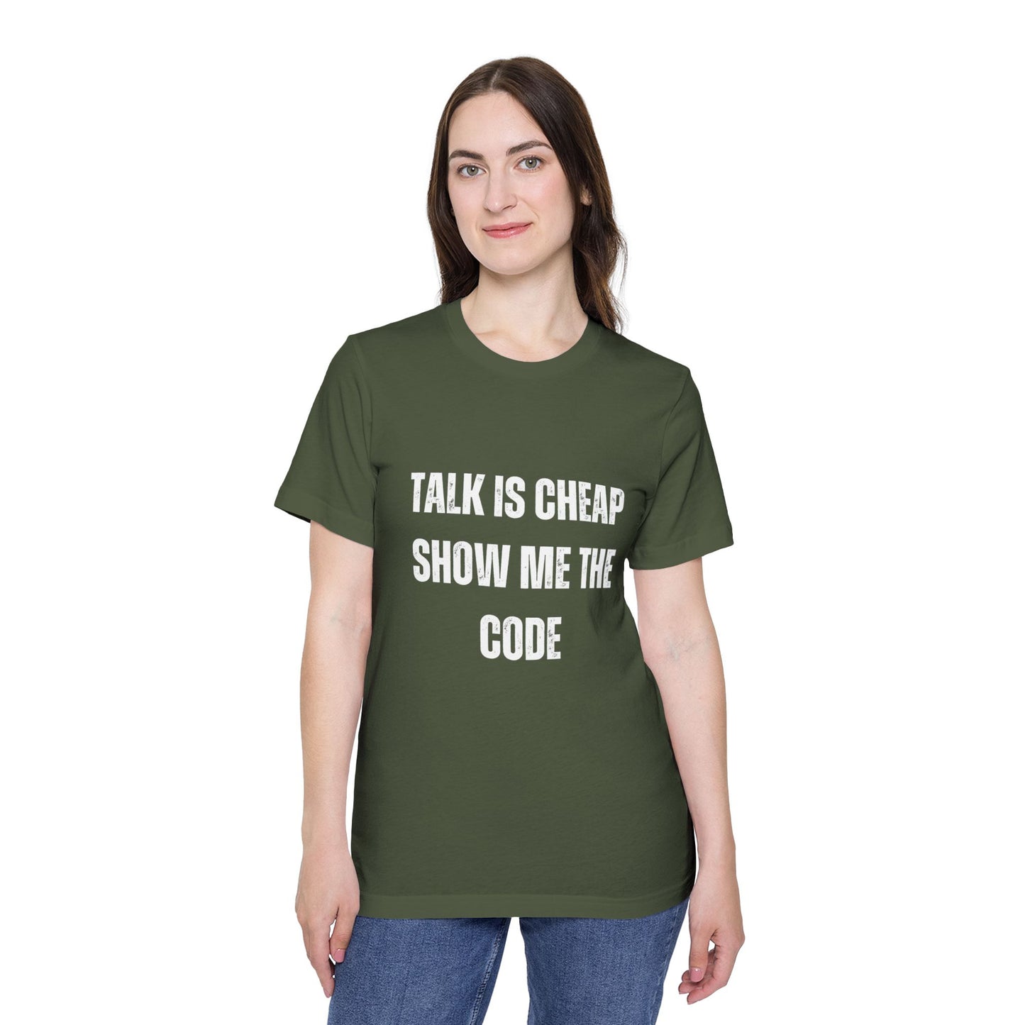 Talk is Cheap. Show Me the Code | Funny Developer T-Shirt | Usha Creations