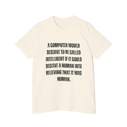 A Computer Would Deserve to Be Called Intelligent | AI Quote T-Shirt | Tech Enthusiast Tee | Usha Creations