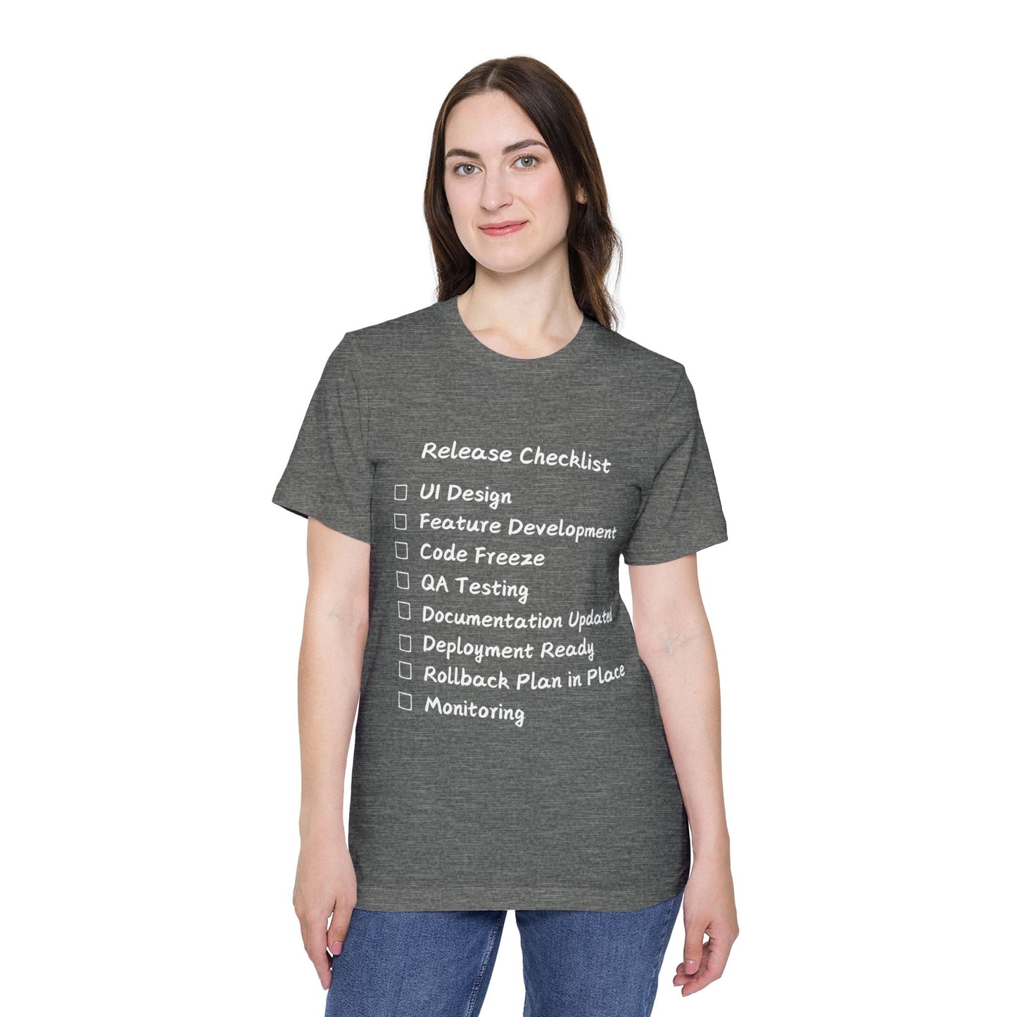 Software Release Checklist Dev Humor T Shirt | SDLC Meme Tees | Usha Creations