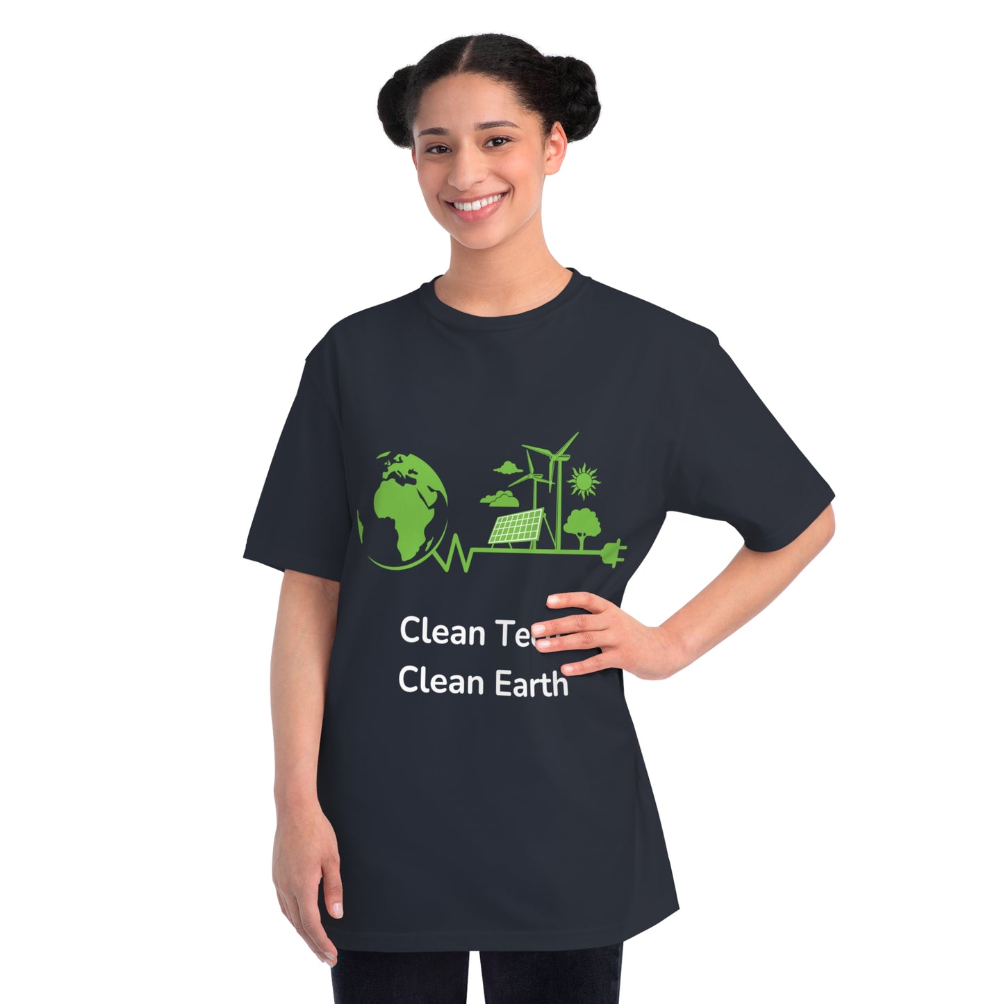 Clean Tech Clean Earth Tee | Renewable Energy Coder Shirt | Usha Creations