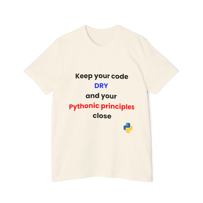 Keep Your Code DRY and Your Pythonic Principles Close | Funny Python Developer T-Shirt | Usha Creations