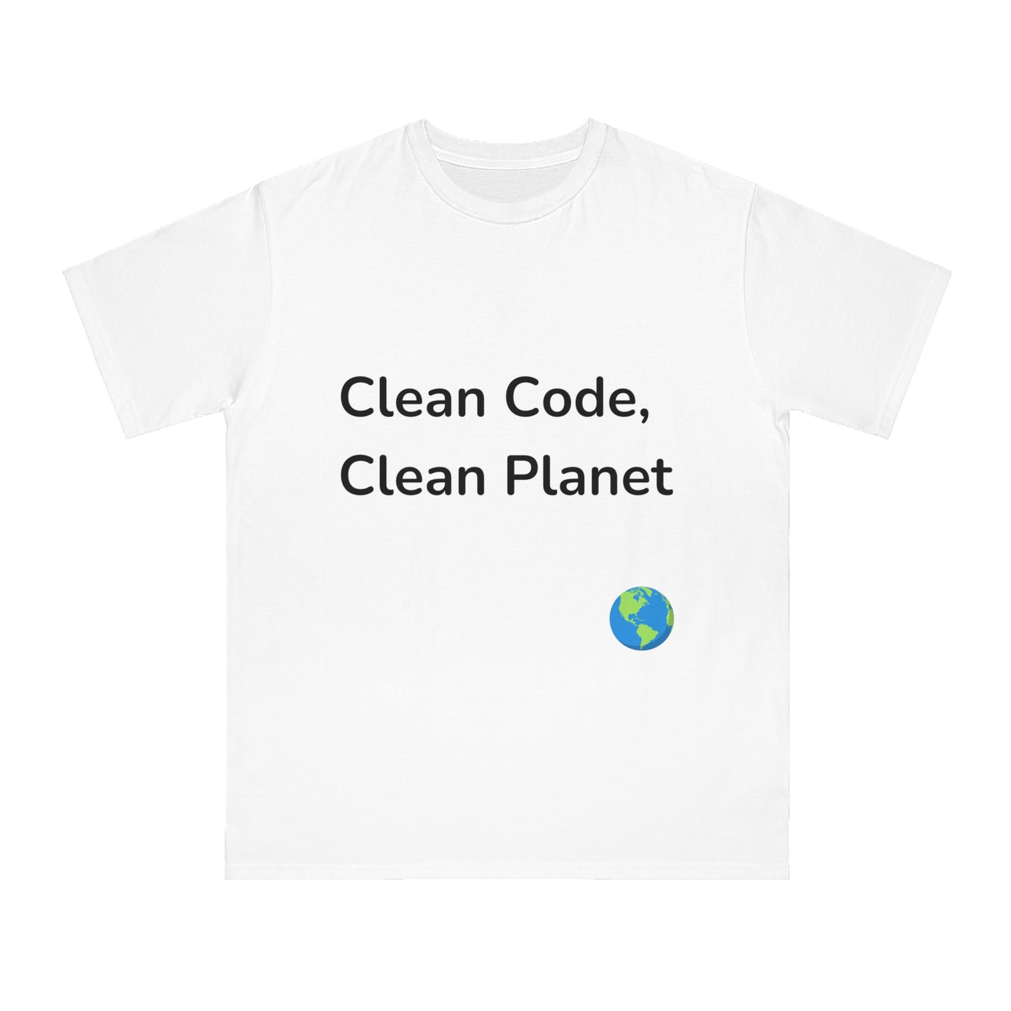 Clean Code, Clean Planet Eco Dev T-Shirt | Green Tech Tee | Usha Creations