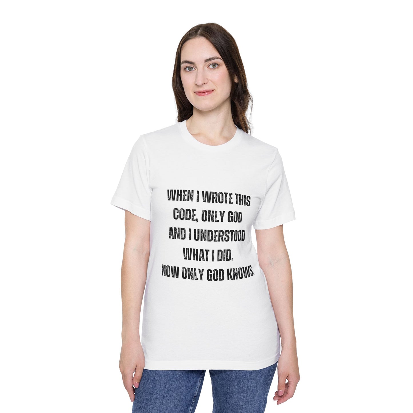 When I Wrote This Code, Only God and I Understood | Funny Developer T-Shirt | Programming Humor Tee | Usha Creations